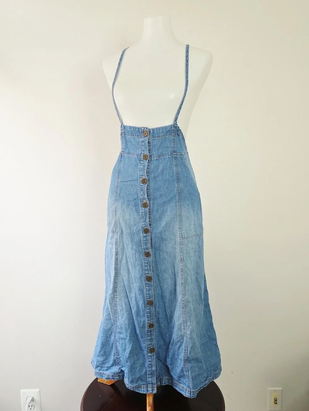 Anthropologie Pilcro Denim Overall Skirt Size 6
